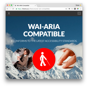 X Theme for WordPress is WIA-ARIA Compatible