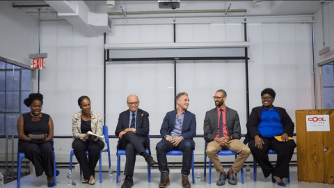 L to R: Anderson, Morton, Finklepearl, Luciano, Ivy. Photo by Cool Culture