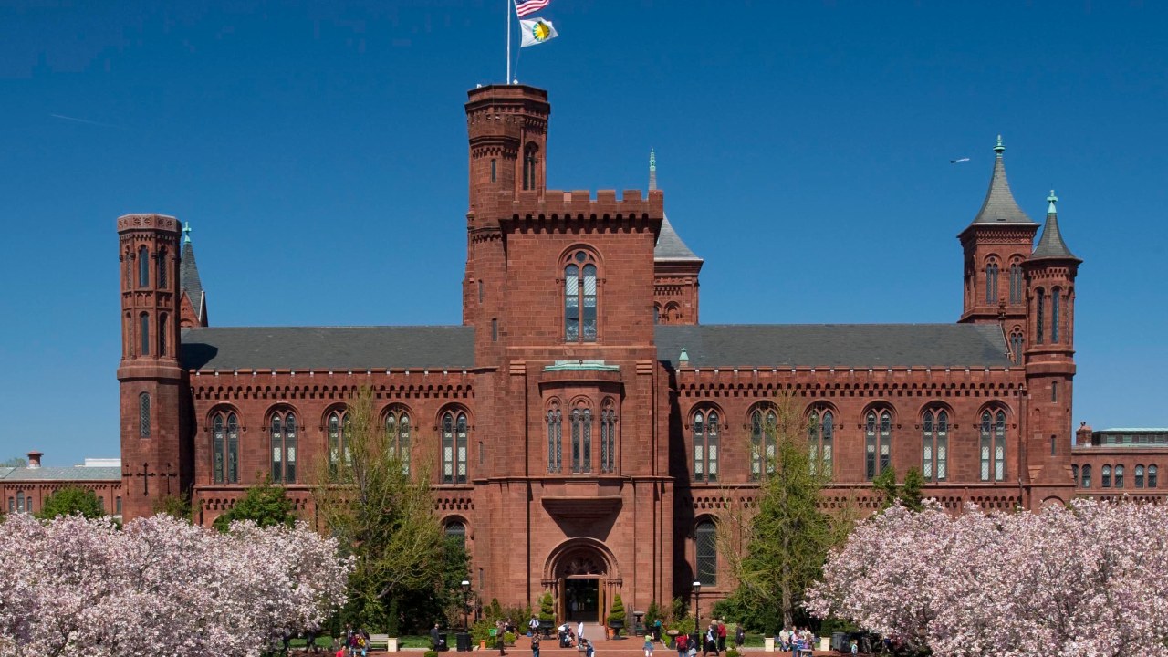 South side of the Smithsonian Castle facing the Enid A. Haupt Garden during summer 2010