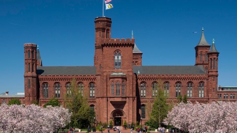 South side of the Smithsonian Castle facing the Enid A. Haupt Garden during summer 2010