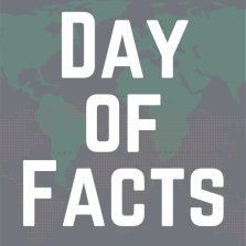 #DayofFacts Logo: The words Day of Facts over a map of the earth.