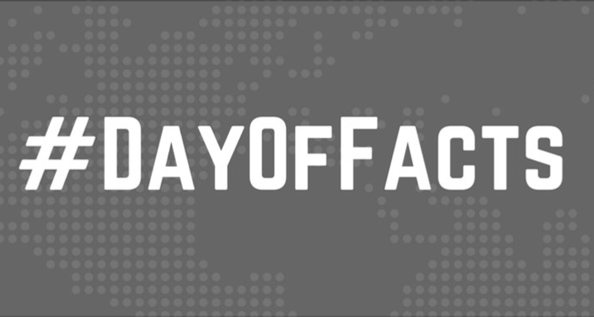 DayofFacts Logo over map of the world