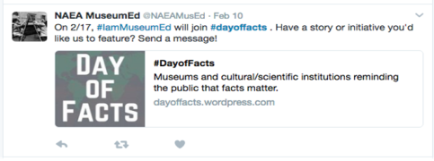 NAEA MuseumED Tweet on #DayOfFacts