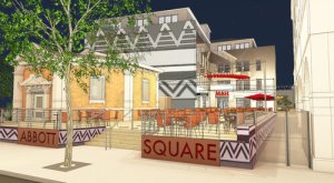 Rendering of the future Abbott Square development.