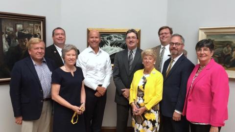 Group of people attending an advocacy day meeting on Capitol Hill