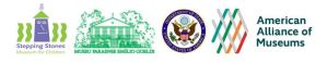 Logos for the AAM, State Department , Stepping Stones Museum, and Museu Paraense Emilio Goeldi