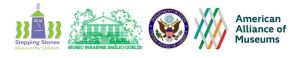Logos for the AAM, State Department , Stepping Stones Museum, and Museu Paraense Emilio Goeldi