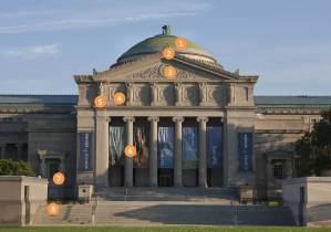 Image of the North facade of the Museum of Science and Industry