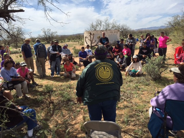 A park ranger gives the Native Eyes tour