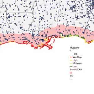 Map graphic of the Gulf Coast of the United States