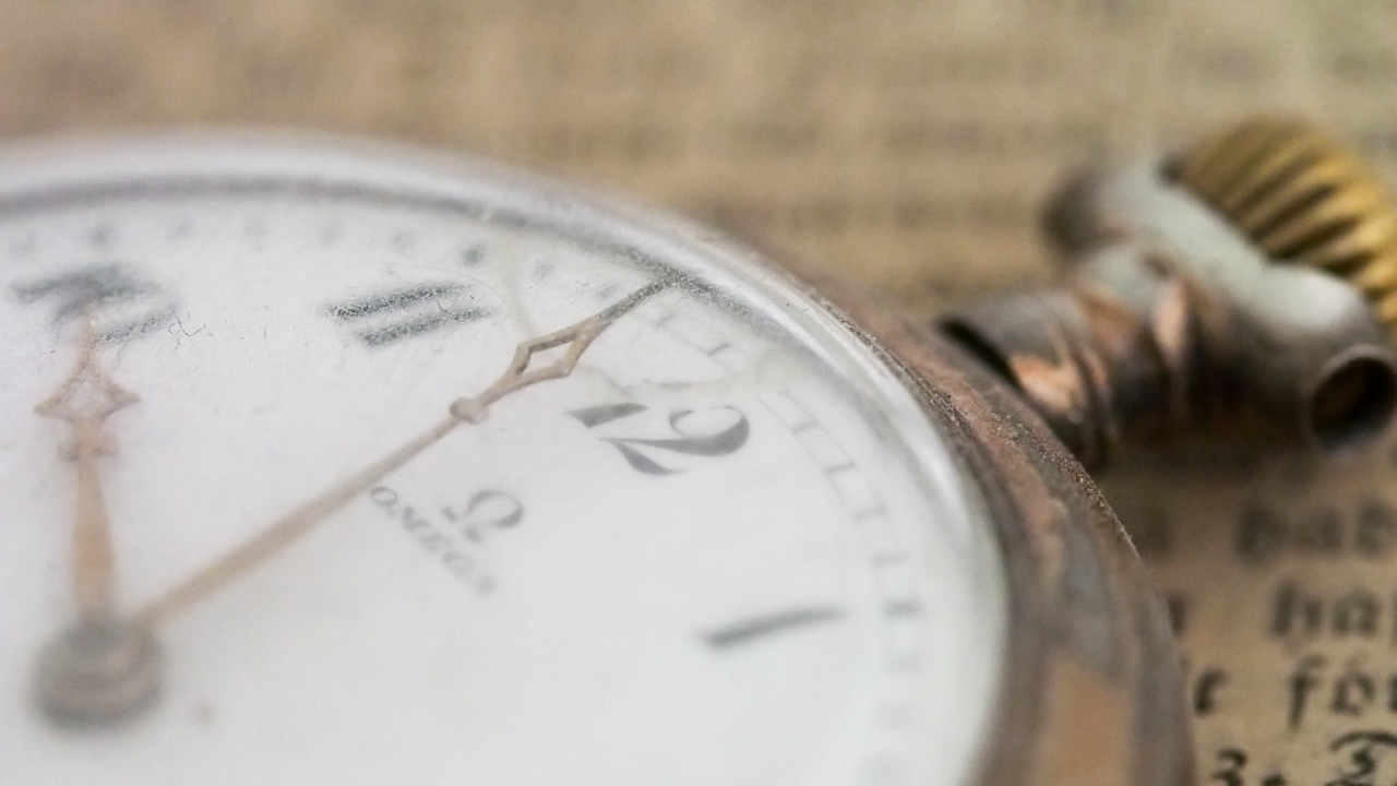 Close up image of a pocket watch
