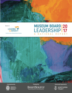 Cover Image of the Museum Board Leadership Report 2017