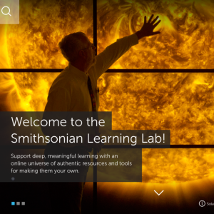 Screenshot of the Smithsonian Learning Lab homepage. 