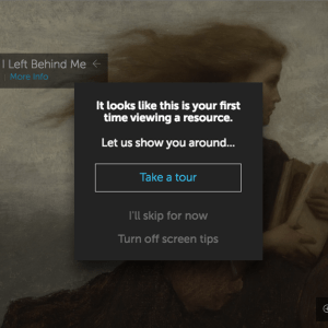 Screenshot of the Smithsonian Learning Lab popup window.