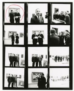 Image of a negative sheet with various images of Dr. Martin Luther King, Jr. 
