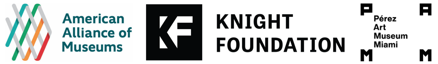 AAM, Knight Foundation, and Perez Art Museum Miami logos.