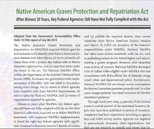 Excerpted newpaper copy of the NAGPRA.
