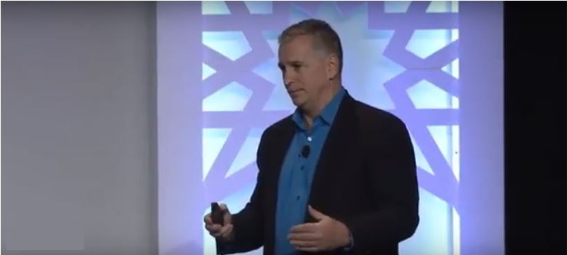 Image of Kevin Jennings giving his Annual Meeting 2018 keynote address.