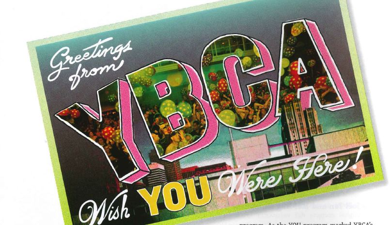 Image of a postcard with YBCA on the front.