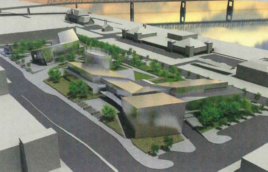 Architectural rendering of the campus.