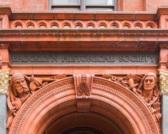 Exterior image of the Brooklyn Historical Society's red brick building.