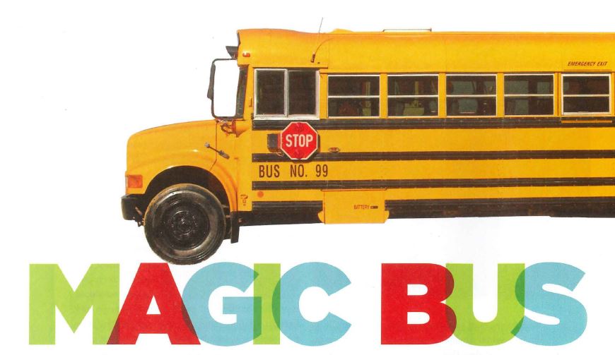 Image of a school bus on a white background.