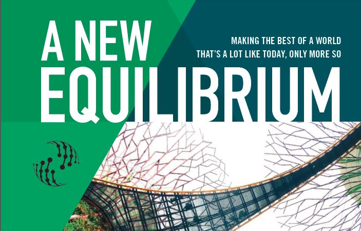 Image with the words New Equilibrium in white.