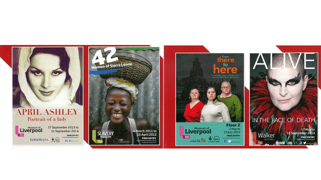Four different options for the cover image of this issue of Museum magazine.