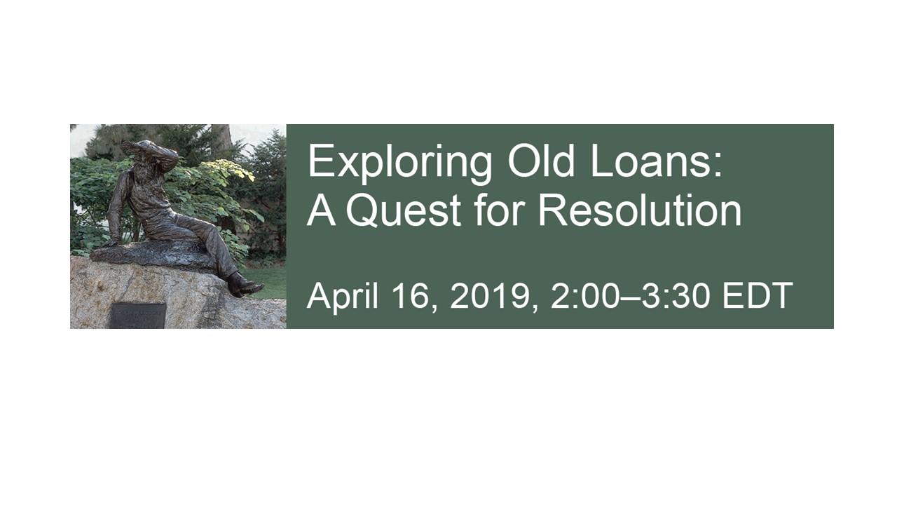 event title on green background with image of sculpture on left side