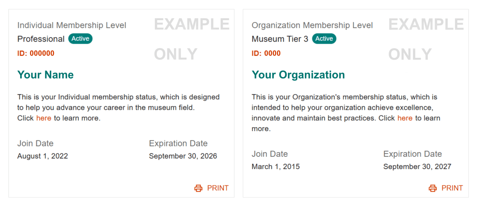 AAM Membership Cards – American Alliance of Museums