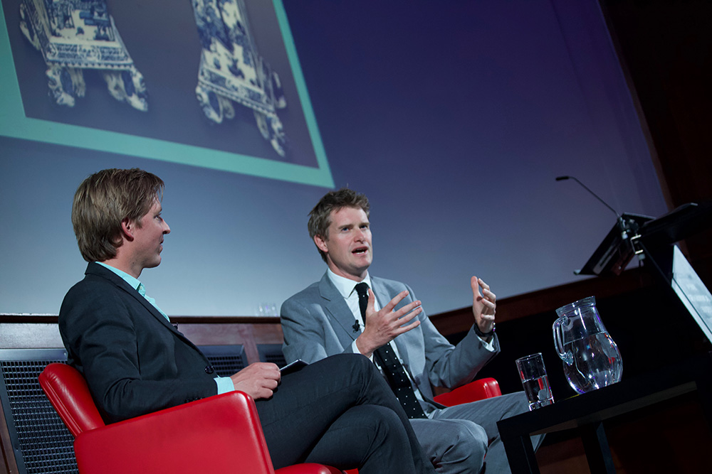 Two Museum Next speakers on stage