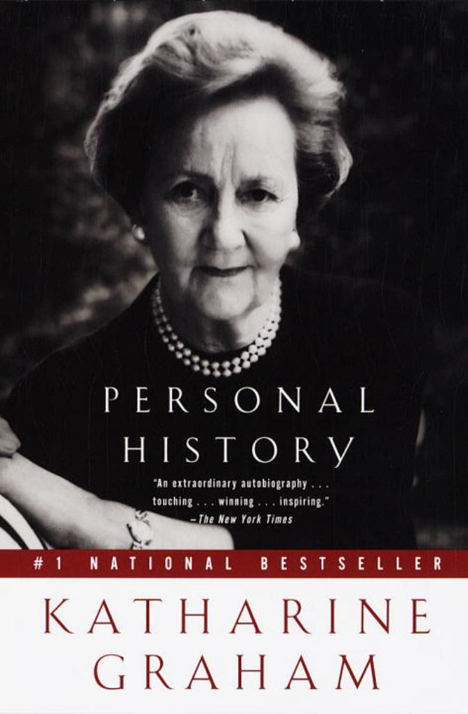 Book cover with a portrait of Katherine Graham and the title "Personal History."
