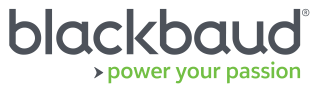Logo reading "Blackbaud / Power your passion"