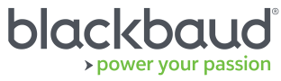 Logo reading "Blackbaud / Power your passion"