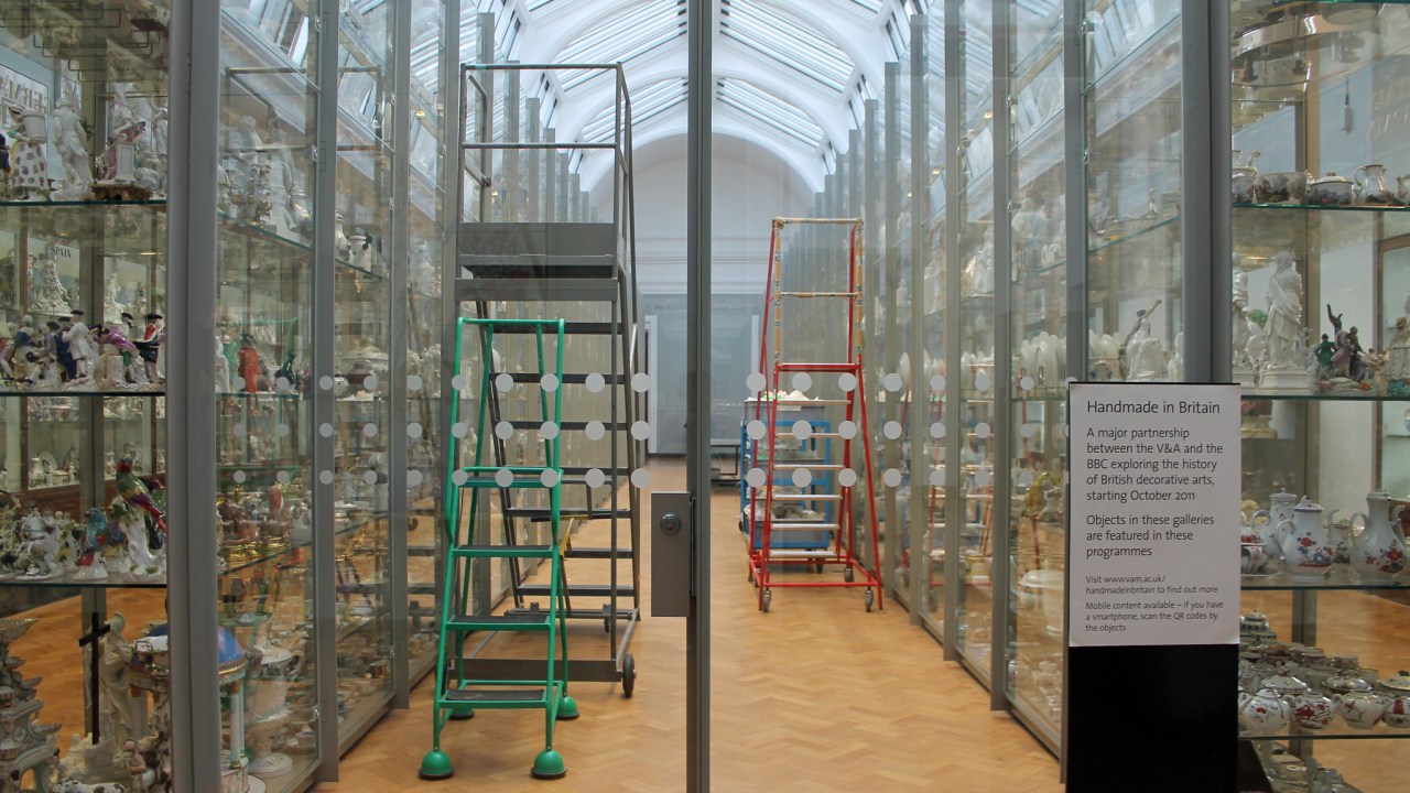 A museum's collection storage room.