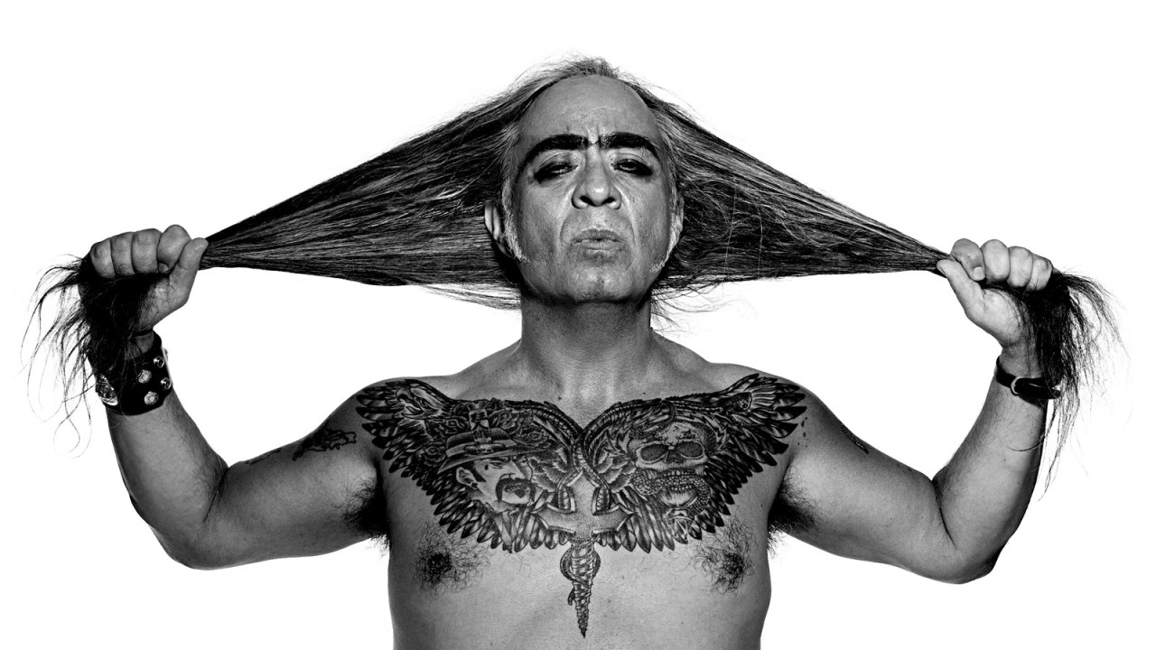 A portrait of Guillermo Gomez-Pena.