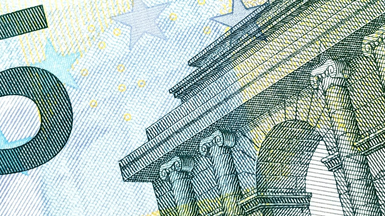 A close-up of paper currency.