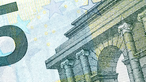 A close-up of paper currency.