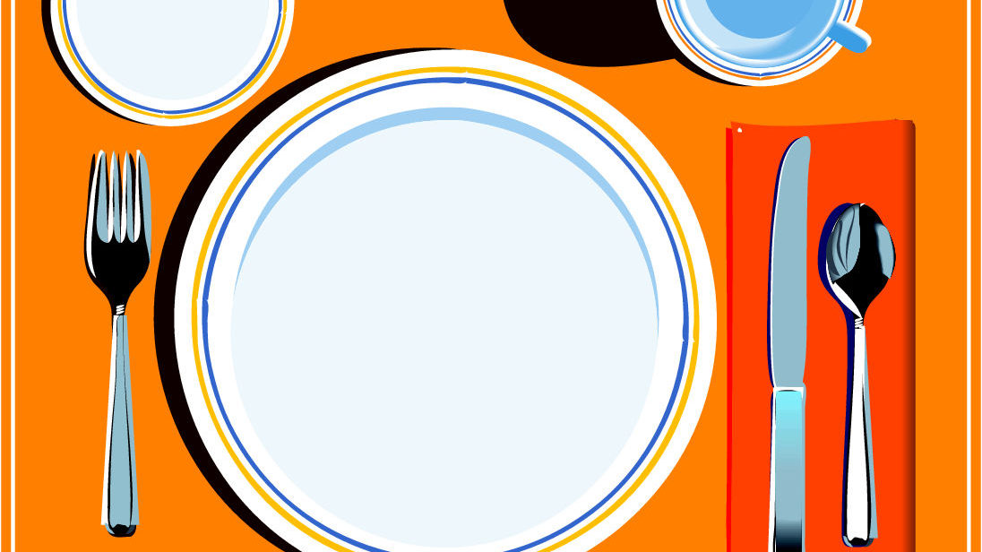 Illustration of a table setting
