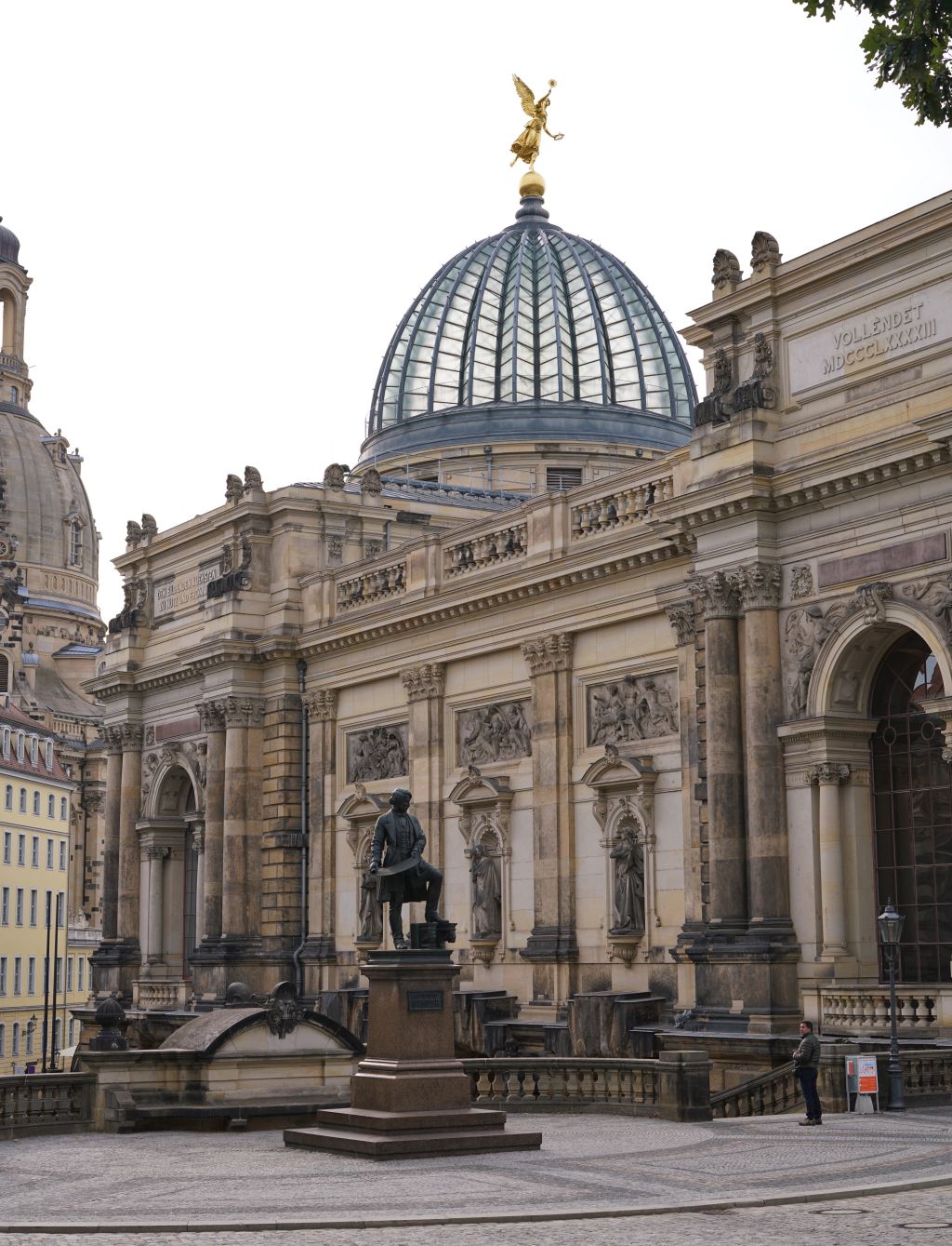 Edifice of an ornate, aged, and classically designed museum building