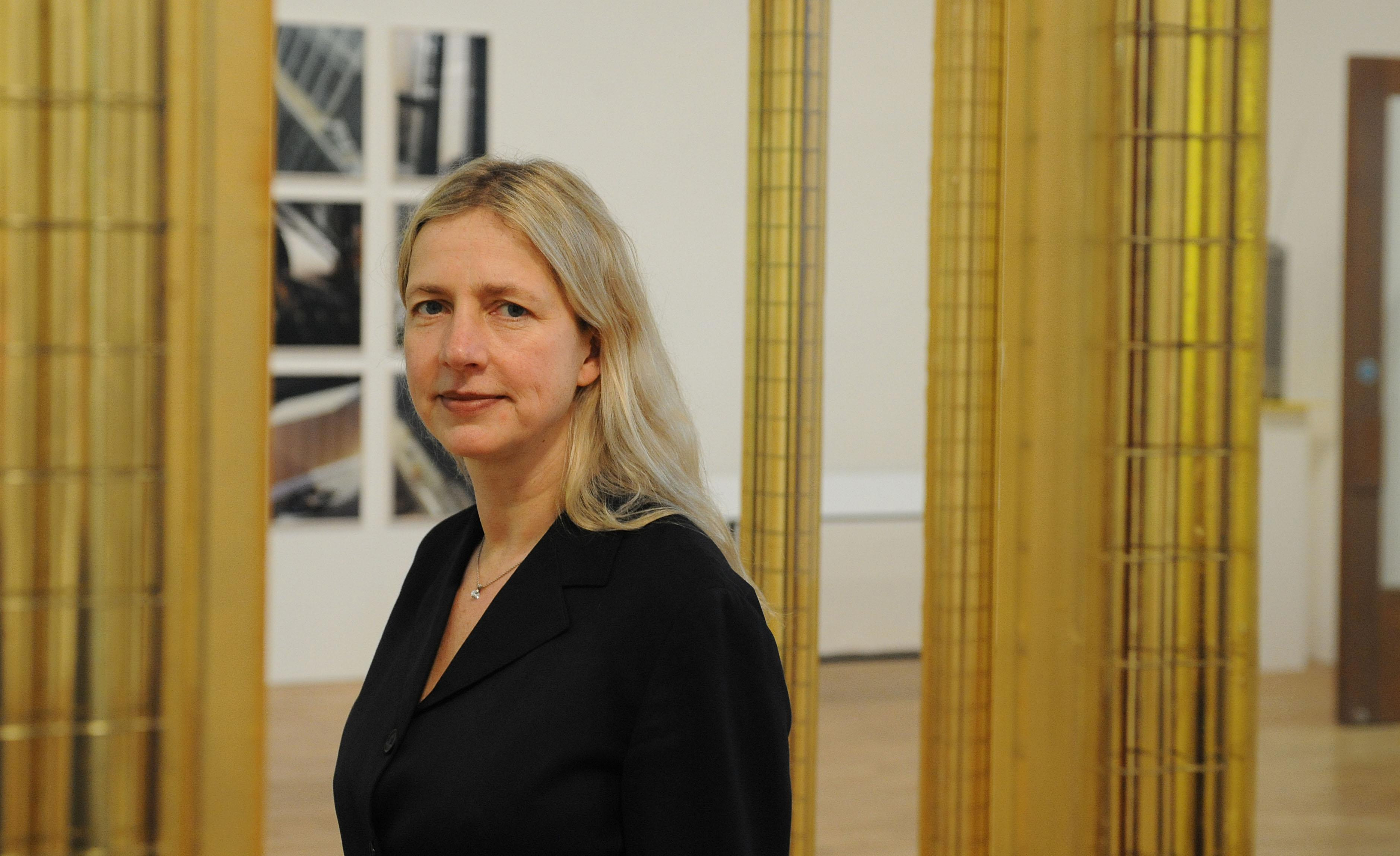 Iwona Blazwick OBE, director of the newly re-opened Whitechapel Art Gallery in London, during a media preview to promote the gallery's extension which has cost 13.5 million. (Photo by Ian West - PA Images/PA Images via Getty Images)