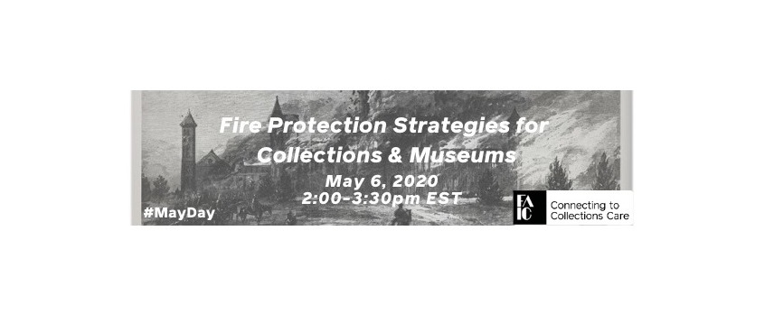 Black and white historic photo with title of webinar