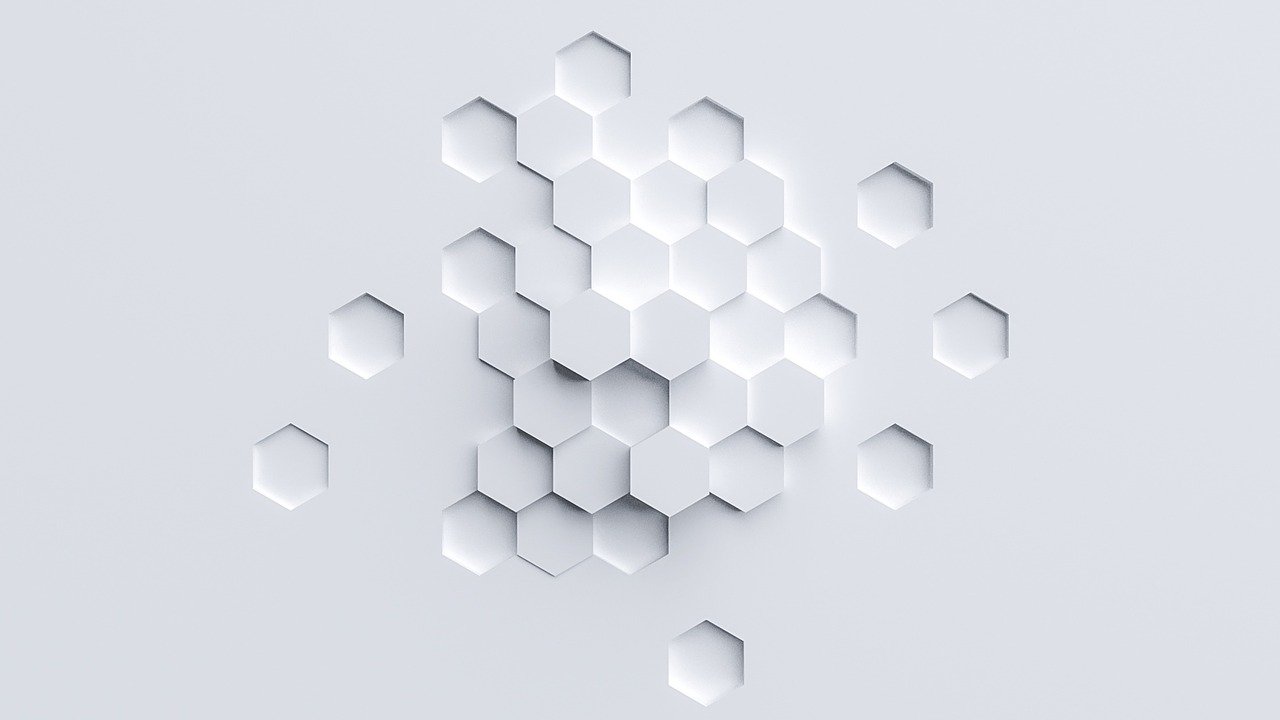 A piece of paper with raised hexagon shapes.