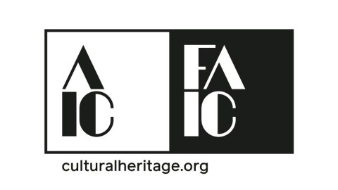 Black and white logo of AIC / FAIC : culturalheritage.org