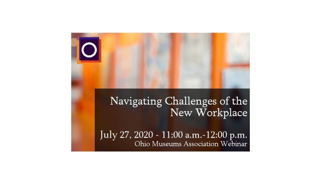 photo with text: navigating challenges of the new workplace