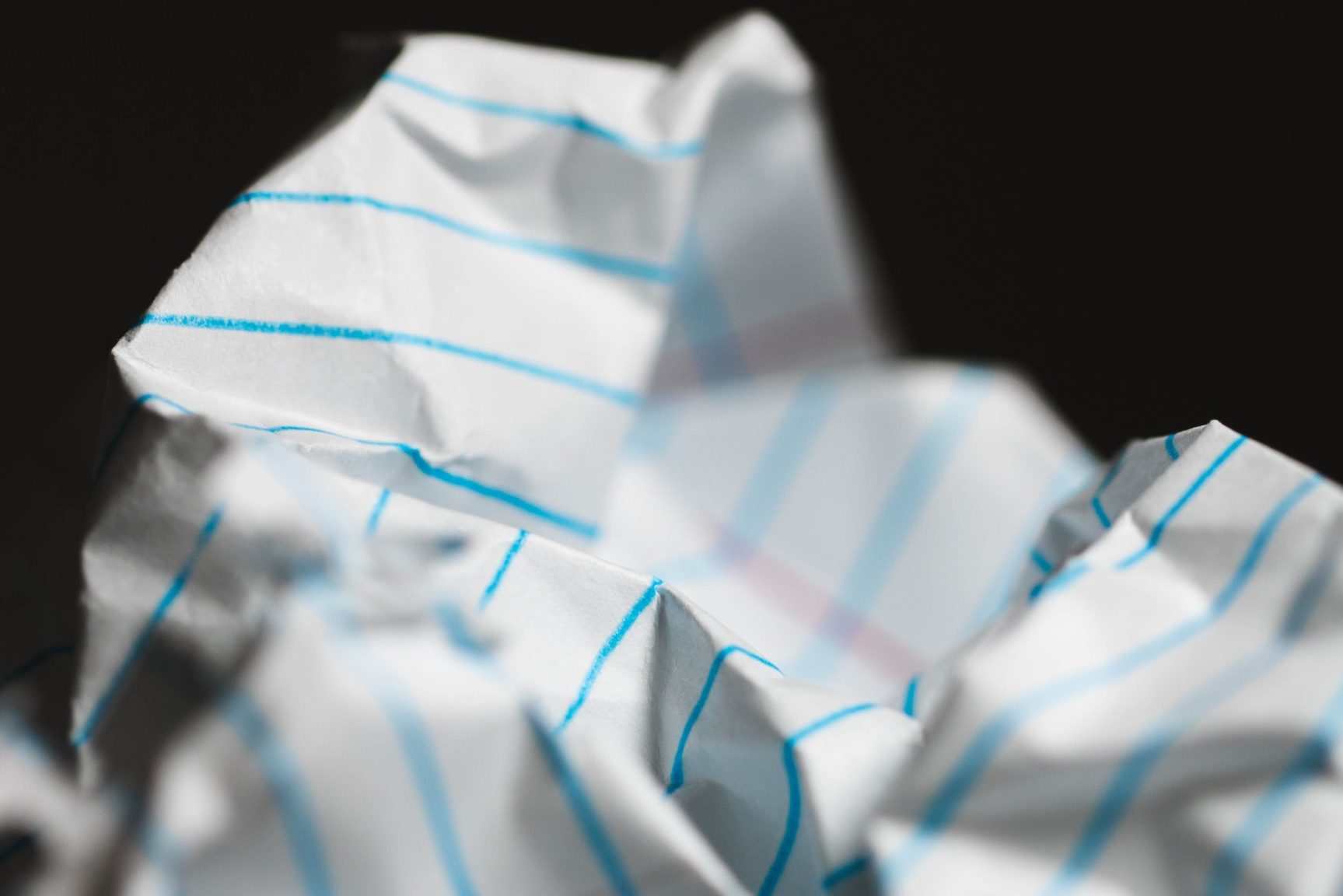 A close-up of a crumpled piece of paper