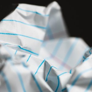 A close-up of a crumpled piece of paper