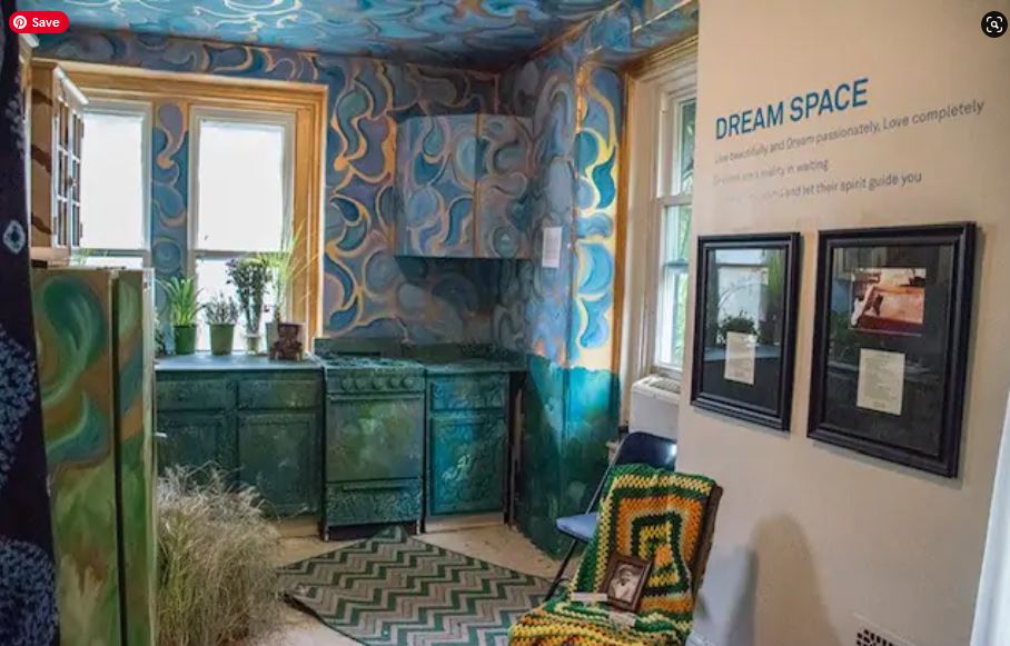 The Colored Girl's Museum in Philadelphia is a house museum that founder Vashti DuBois likens to a public health facility. The 2016 exhibit "A Good Night's Sleep," above, tasked artists with finding an elixir for 400 years of sleeplessness. (Zamani Feelings/The Colored Girls Museum)