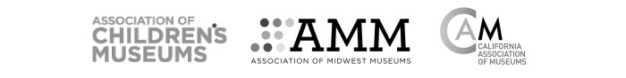 Association of Children's Museums (ACM), Association of Midwest Museums (AMM), California Association of Museums (CAM), Council of American Maritime Museums (CAMM), Florida Assocation of Museums (FAM), Heritage Rail Alliance, Museum Association of New York (MANY), Museum Education Program at The George Washington University, Museum Trustee Association, New England Museum Association (NEMA)