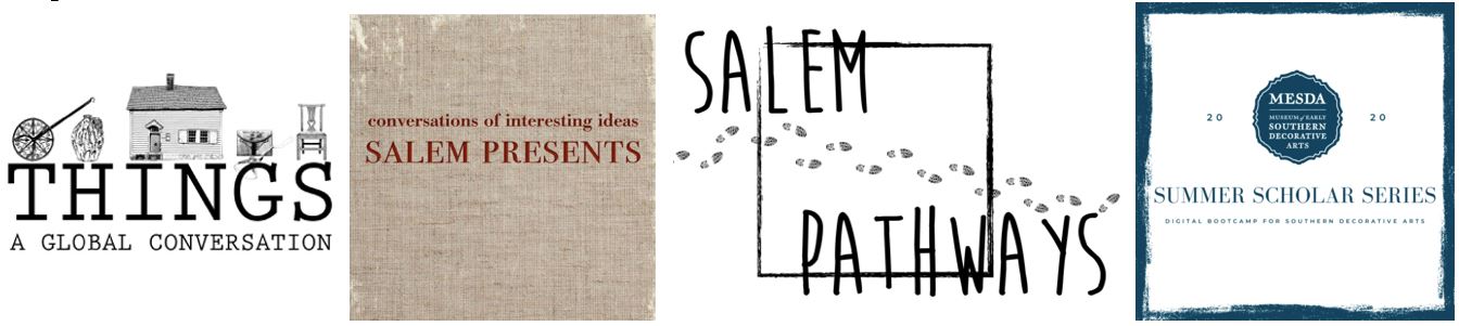 A grid of graphics for programs with names like "Things: A Global Conversation," "Salem Presents," "Salem Pathways," and "MESDA Summer Scholar Series"